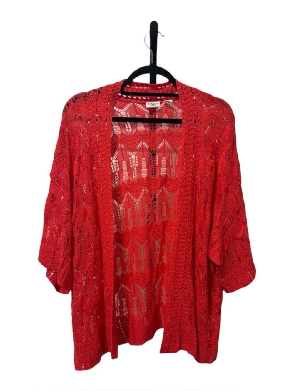 Cato Woman Bright Open Knit Cardigan